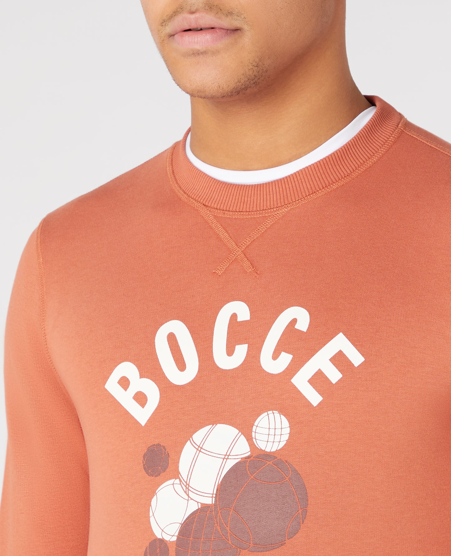 Remus Uomo Dark Orange Long Sleeve Casual Top 58790/585