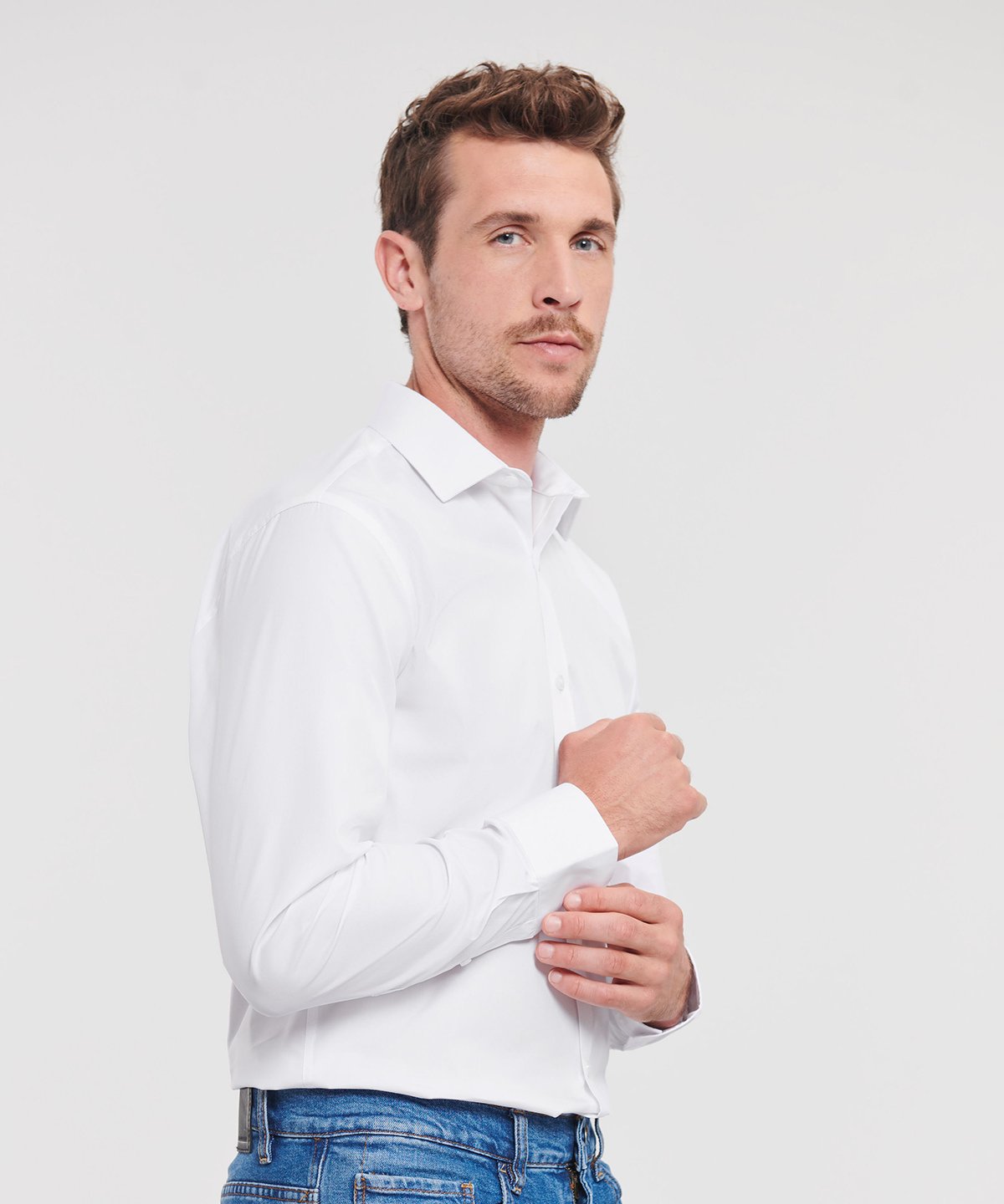 Russell Collection Long sleeve ultimate stretch shirt