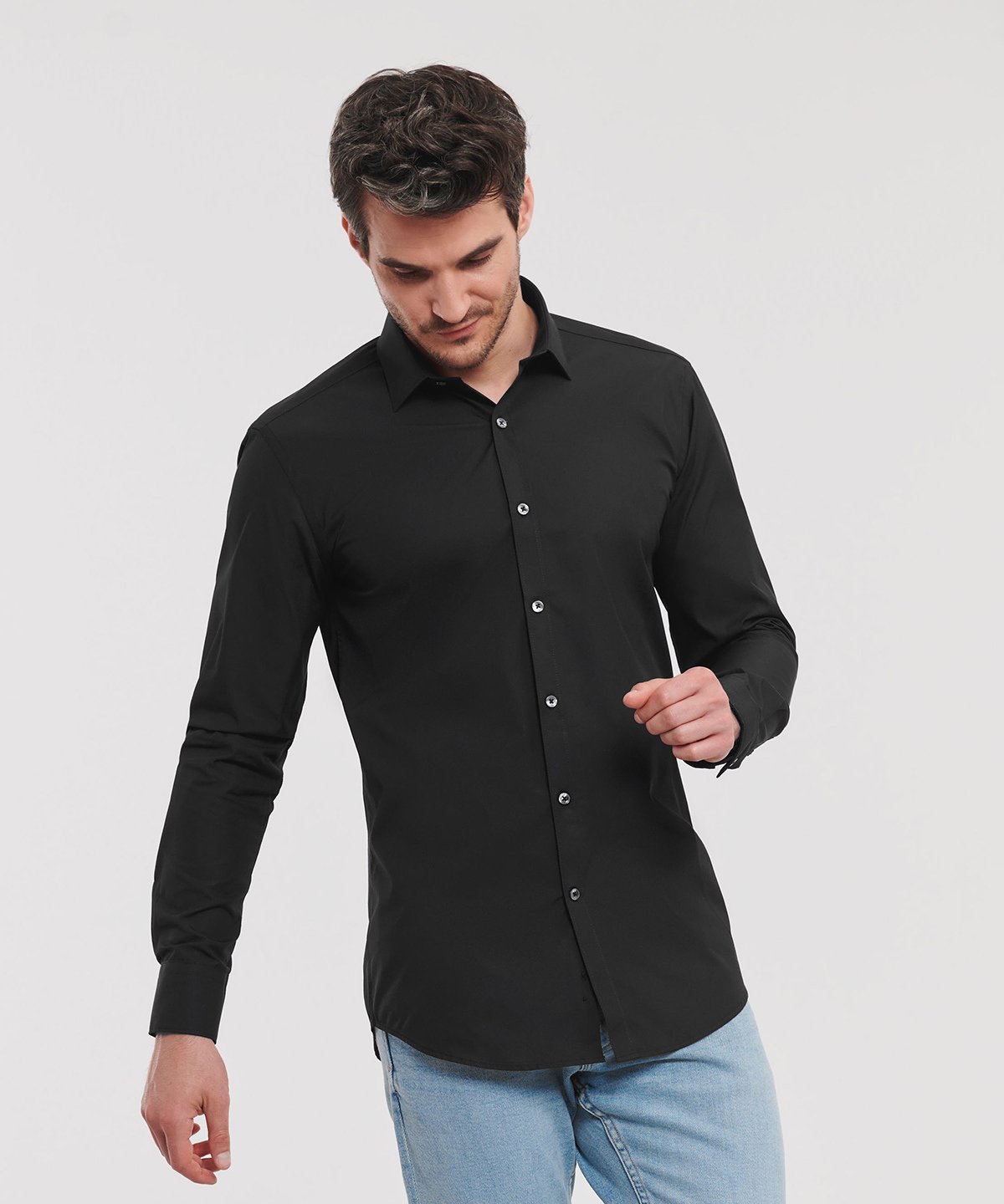 Russell Collection Long sleeve ultimate stretch shirt