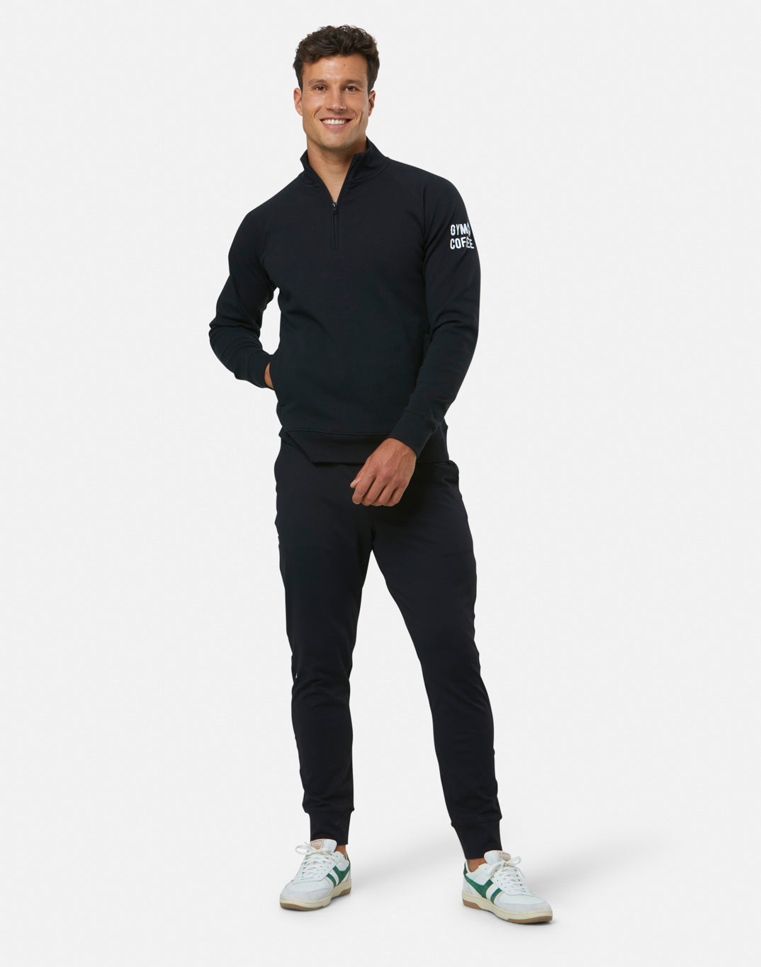 Gym Plus Coffee Chill Half Zip In Black