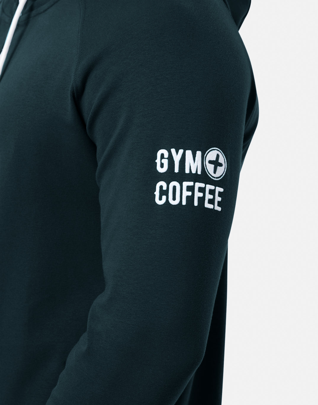 Gym Plus Coffee Chill Zip Hoodie In Moss Green