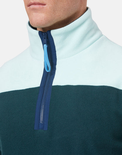 Gym Plus Coffee Half Zip Polar Fleece in Sea Green