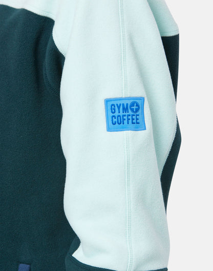 Gym Plus Coffee Half Zip Polar Fleece in Sea Green