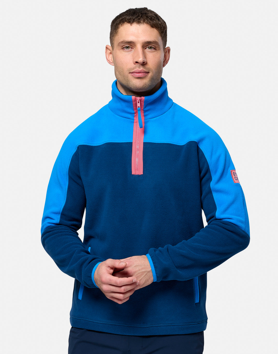 Half Zip Polar Fleece in Petrol Blue Unisex