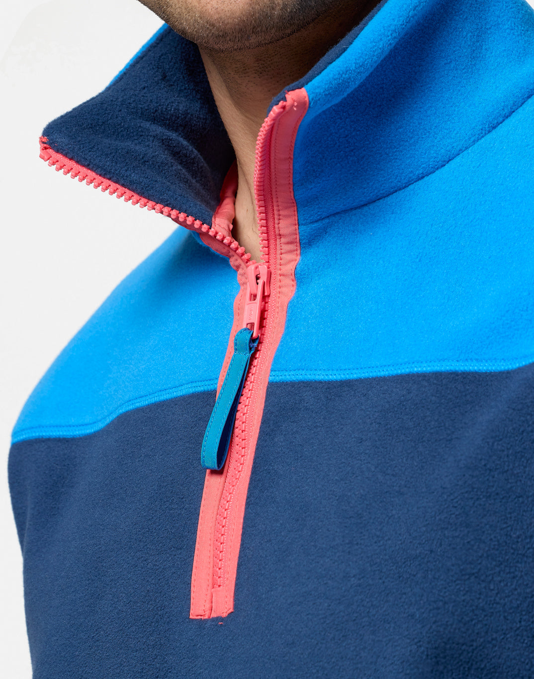 Half Zip Polar Fleece in Petrol Blue Unisex