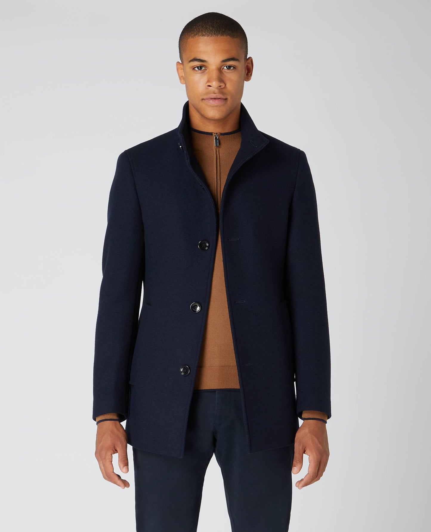 Remus Uomo Jonah Navy Overcoat Navy 90374/79