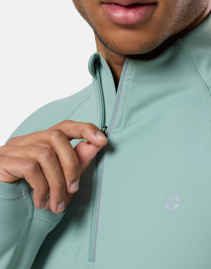 Relentless 1/4 Zip in Summer Green