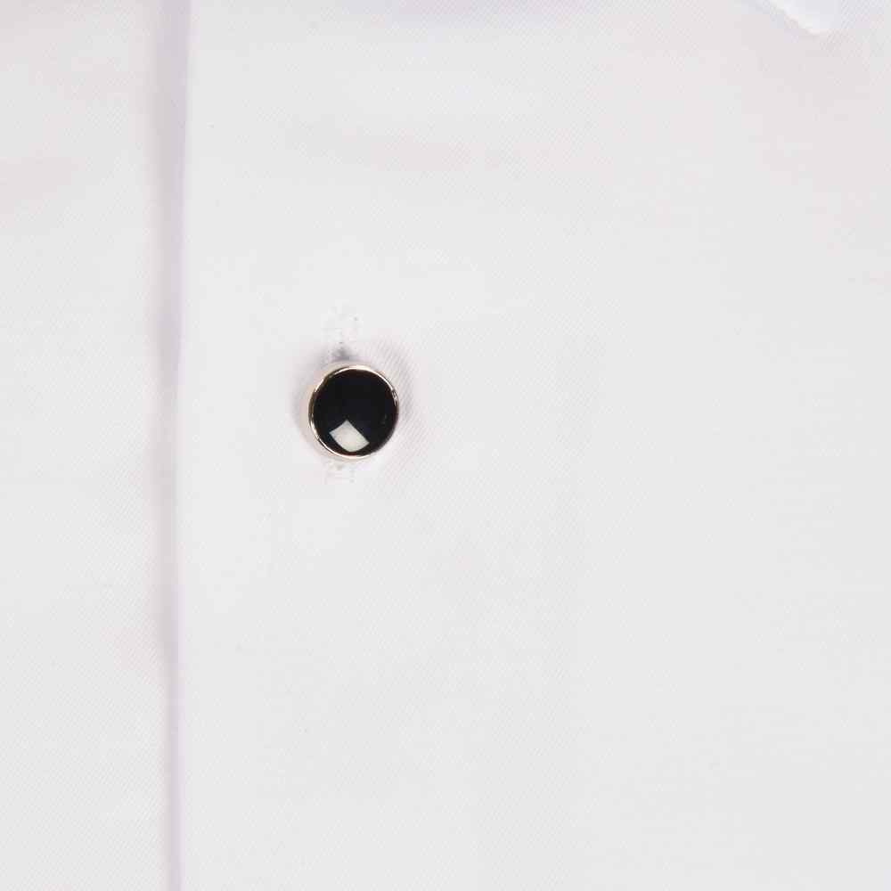 White Label Slim Black Button Formal Shirt 82101