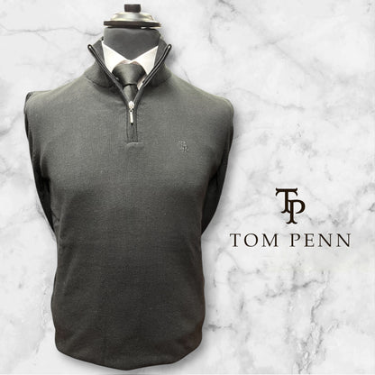 Tom Penn Black Quarter Zip TP-052K