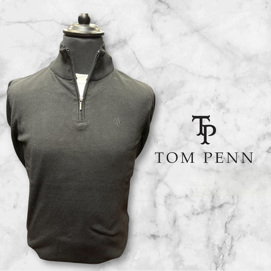 Tom Penn Black Quarter Zip TP-052K