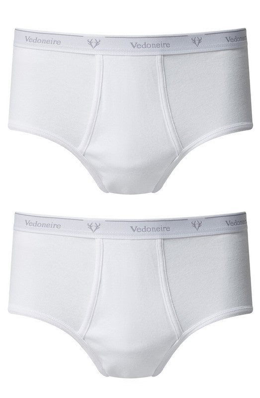 Vedoneire Fine Rib Brief White 2 Pack