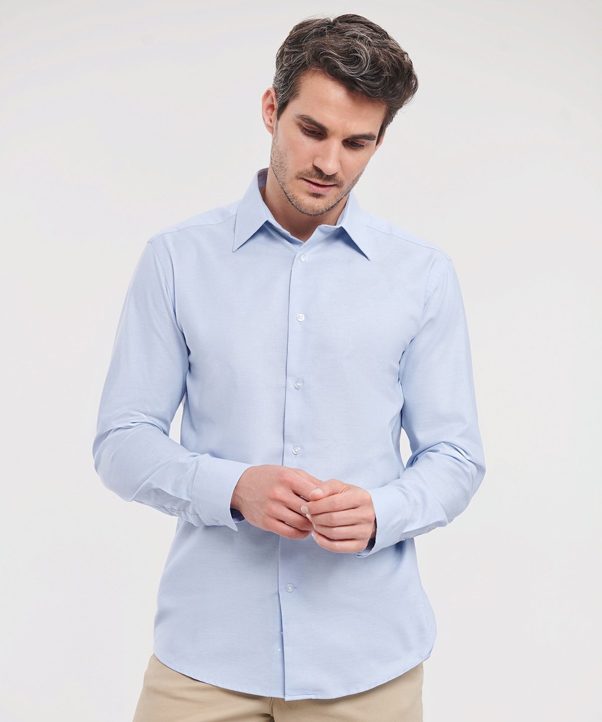 Russell Collection Long sleeve easycare tailored Oxford shirt