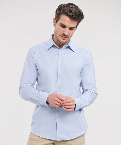 Russell Collection Long sleeve easycare tailored Oxford shirt