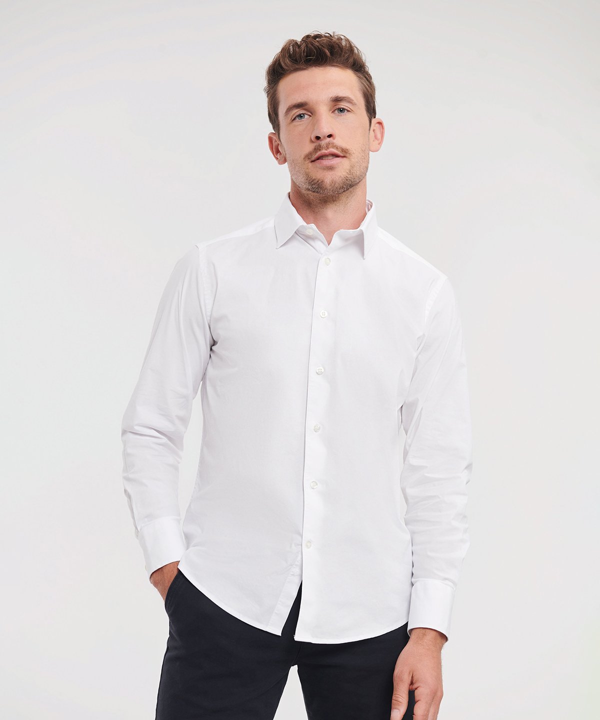 Russell Collection Long sleeve easycare fitted shirt