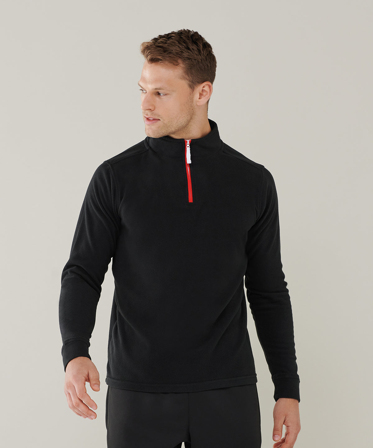 Finden Hale Quarter Zip Long Sleeve Fleece Piped