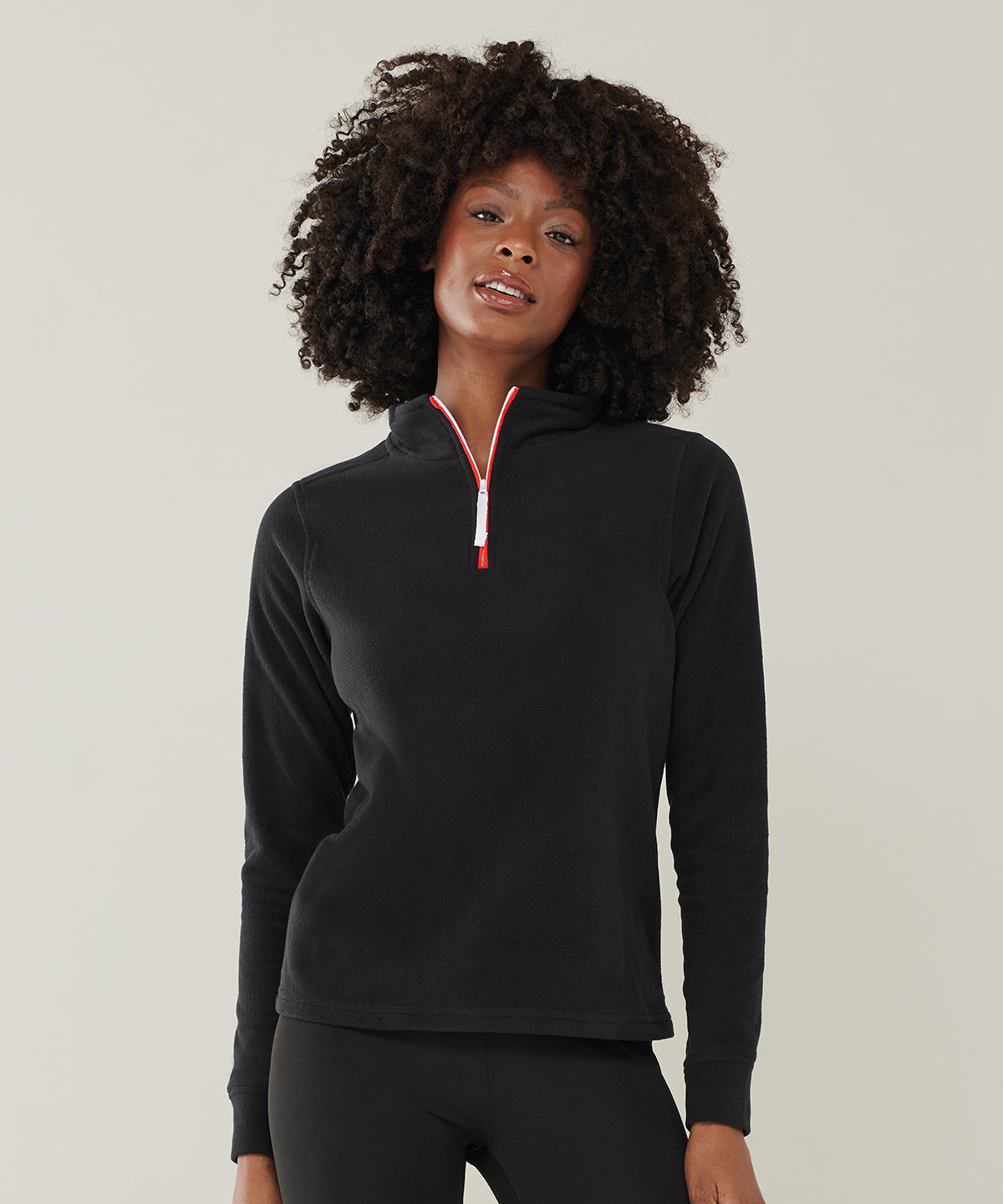 Finden Hale Quarter Zip Long Sleeve Fleece Piped