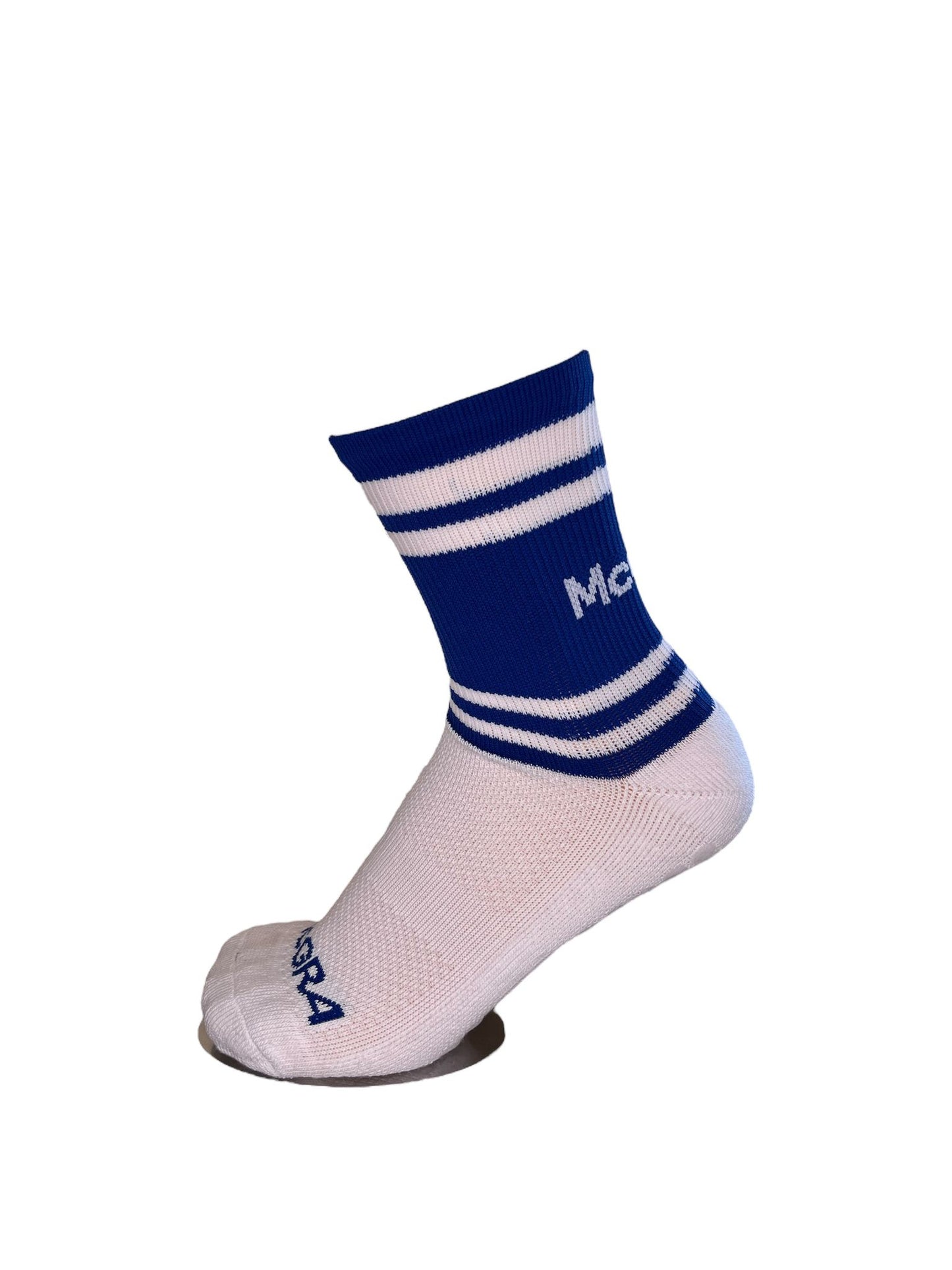 McGra Grip Socks Blue & White