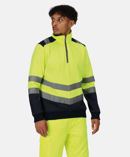 Regatta High Visibility - Pro hi-vis ¼-zip sweatshirt